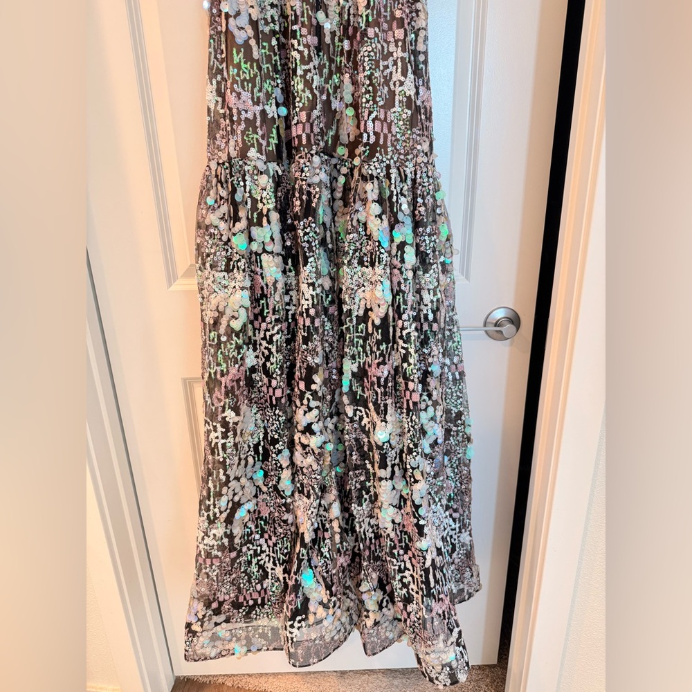 NWOT Bronx and Banco Midnight Embroidered A-Line Gown - Picture 15 of 16
